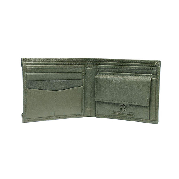 WILDHORN SANFORD Premium Leather Wallet, Keychain & Pen Gift Set for Men (Forest Green)-2