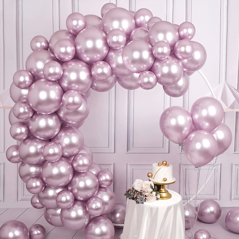Lavender Chrome Balloons Party Decoration for Girls - ( Pack of 30 pc)