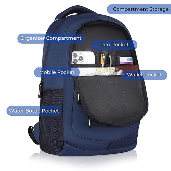 WILDHORN Edinburg Laptop Backpack (Navy Blue)-1