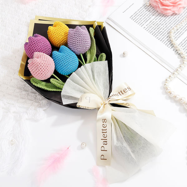 Beautiful Handcrafted Tulip Crochet Bouquet