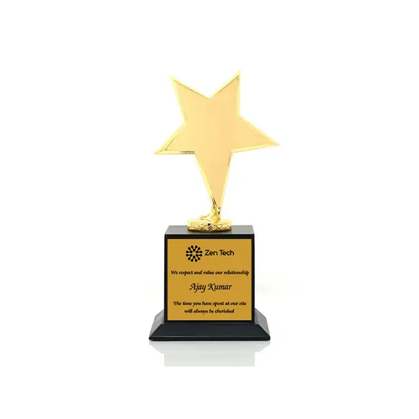 Rossette Broad Gold Trophy - Star-Shaped Vintage Keepsake