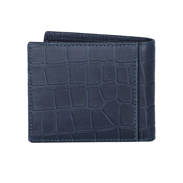 WILDHORN CORDOVA Premium Leather Wallet, Keychain & Pen Gift Set (Blue Croco)-4