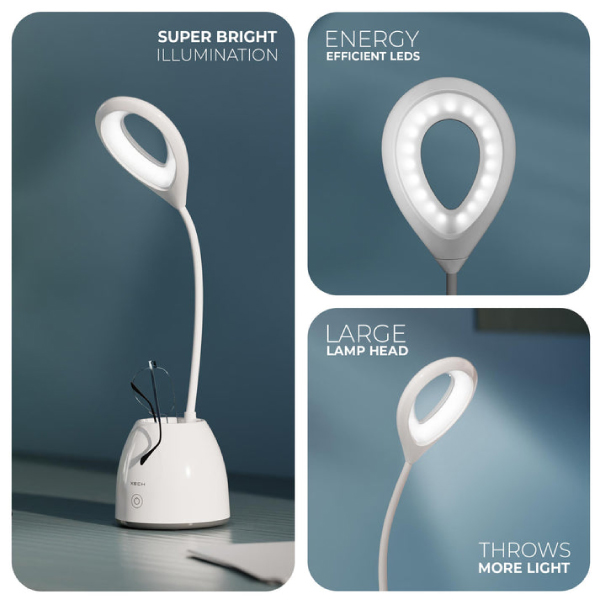 XECH T2C -  Lamp For Study With Pen Holder Rechargeable-1