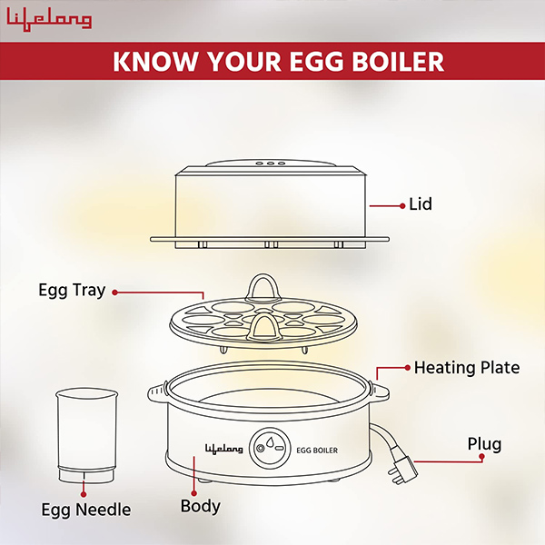 Lifelong LLEB05 Egg Boiler 360-Watt - Silver Grey-2