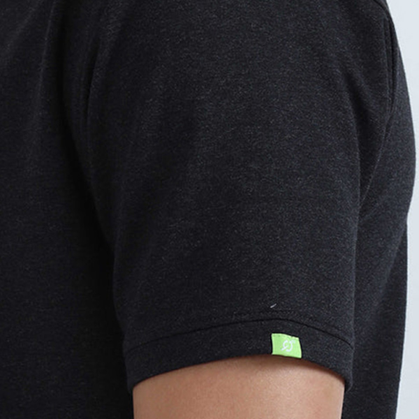 Caslay Sweat Polo T Shirt (Charcoal Melange)-5