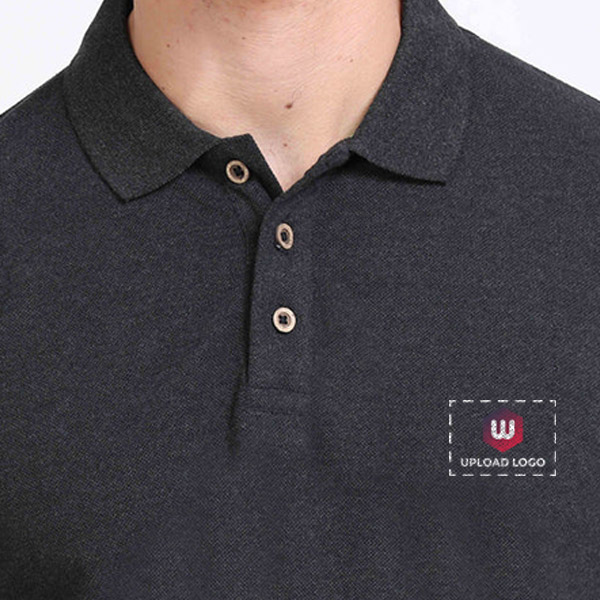 Caslay Polo T-Shirt (Charcoal Melange)-5