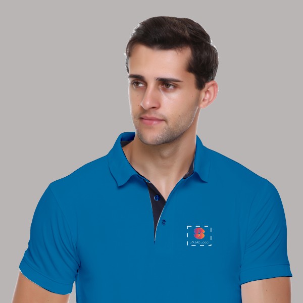 Winbarg Polo T-shirt for Men (Dell Blue)-1