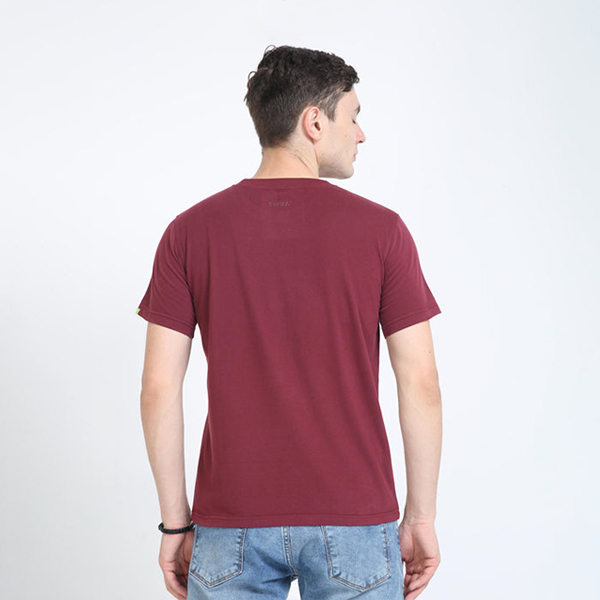 Caslay Crew Neck T-Shirt (Maroon)-4