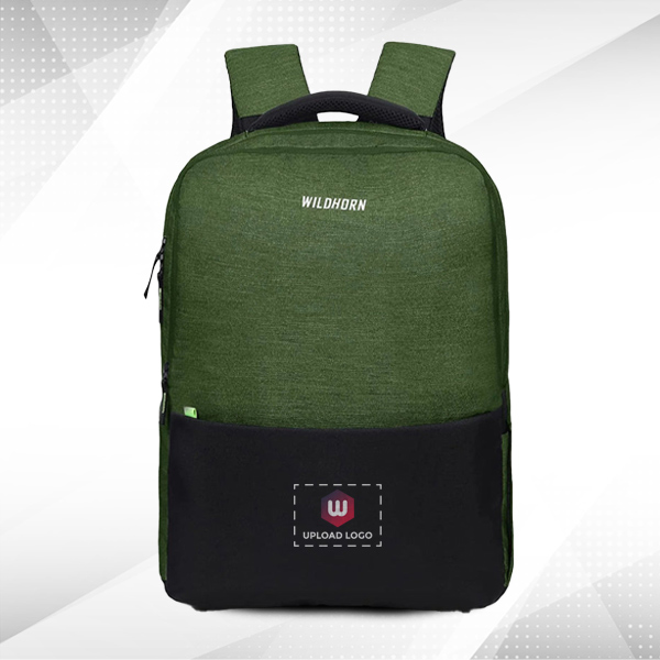 WILDHORN Munich Laptop Backpack (Green Melange & Black)