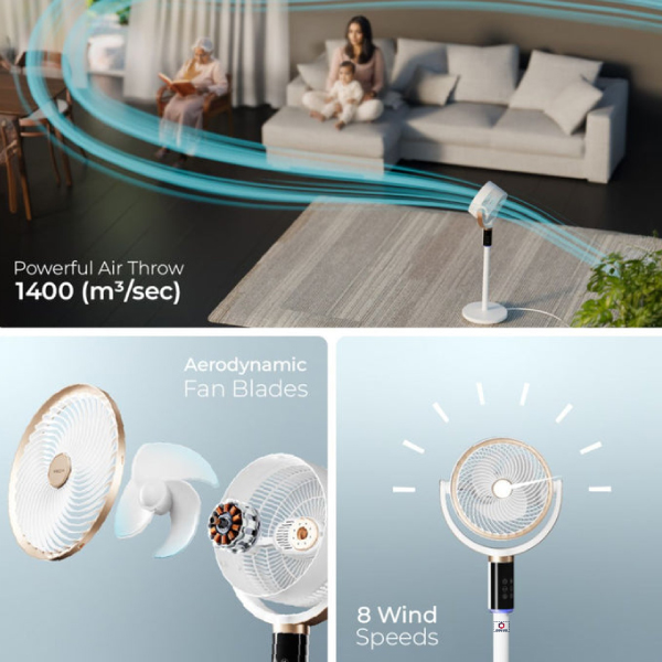 XECH GUSTO Fresh Air Circulator Noiseless Fan-3