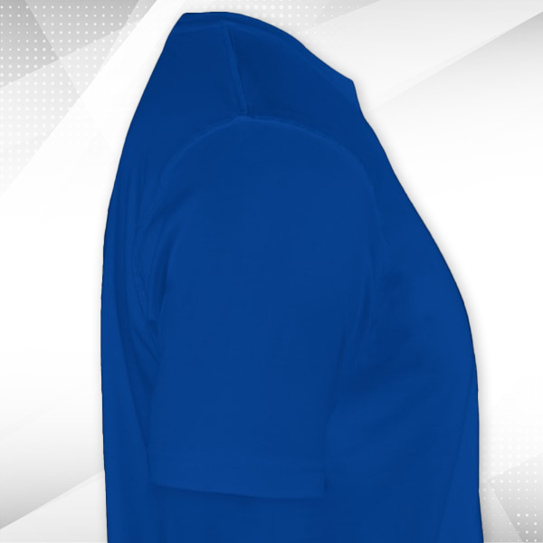 Ruffty Crew Neck Cotton T-shirt for Men Royal Blue - Custom Logo Left Chest-2