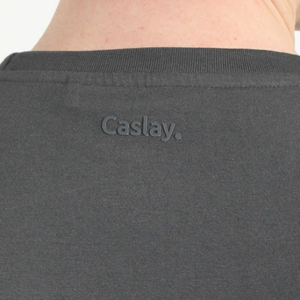 Caslay Organic Crew Neck T-Shirt (Carbon Grey)-4