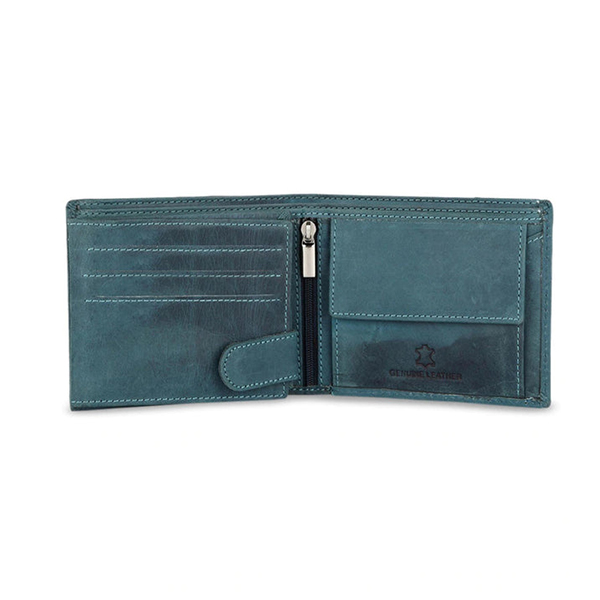 WILDHORN CORDOVA Premium Leather Wallet, Keychain & Pen Gift Set (Blue Hunter)-3