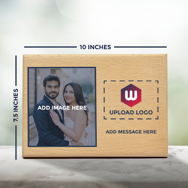 Wooden Plaque (Horizontal) - Customize with Image, Logo & Message-2