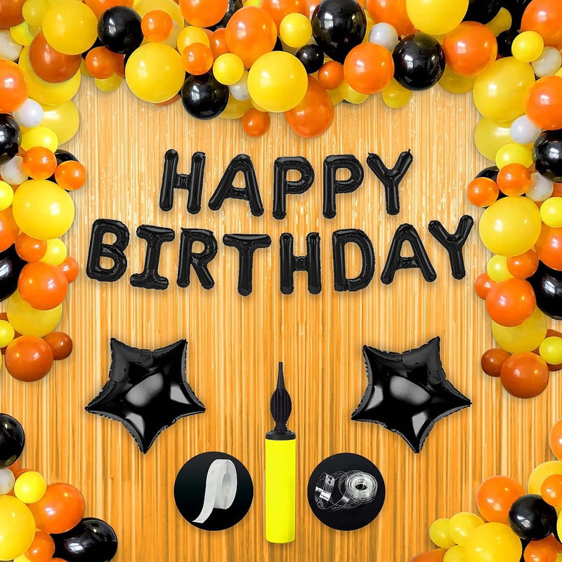Orange and Yellow Birthday Decoration Kit