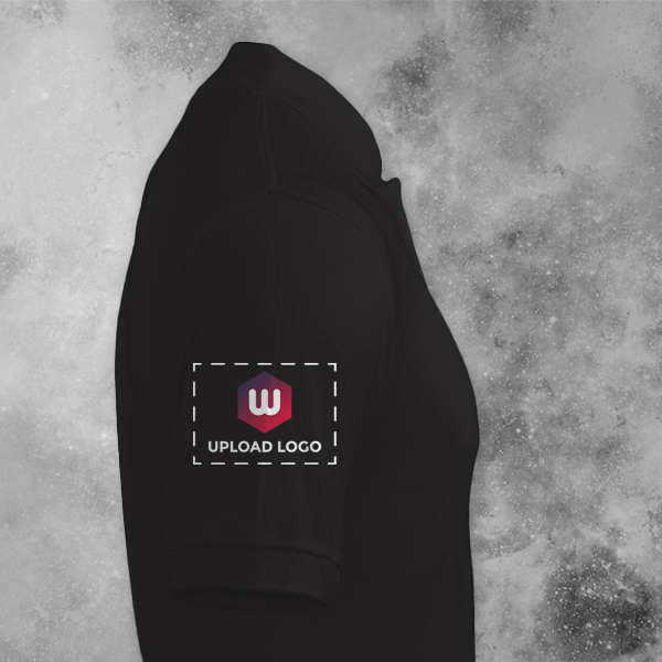 Six Degrees Cotton Polo T-shirt for Men (Black) - Custom Logo Left Chest & Right Arm-1