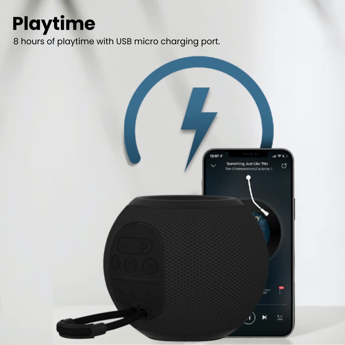 Portronics Resound 5W Bluetooth 5.3 Speaker with FM Radio (Black)-4