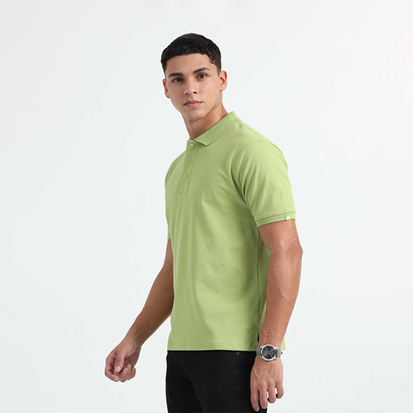 Caslay Organic Polo T-Shirt (Olive Green)-1