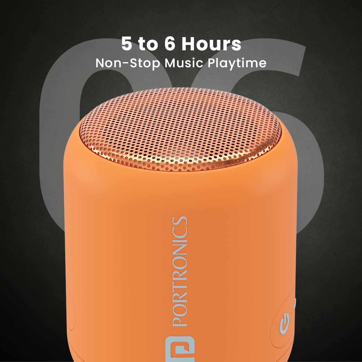 Portronics SoundDrum 1 10W TWS Portable Bluetooth 5.3 Speaker (orange)-1