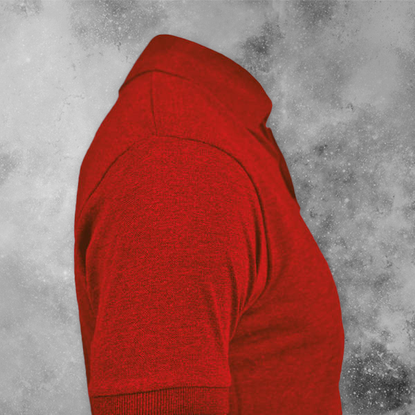 Santhome Highlander Cotton Polo T-shirt for Men Red - Custom Logo Left Chest-2