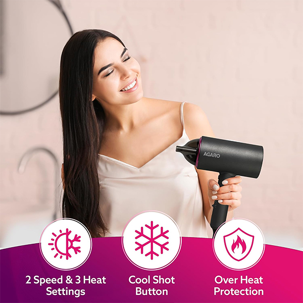 AGARO HD-1214 Premium Hair Dryer – 1400W Power & Precision-5
