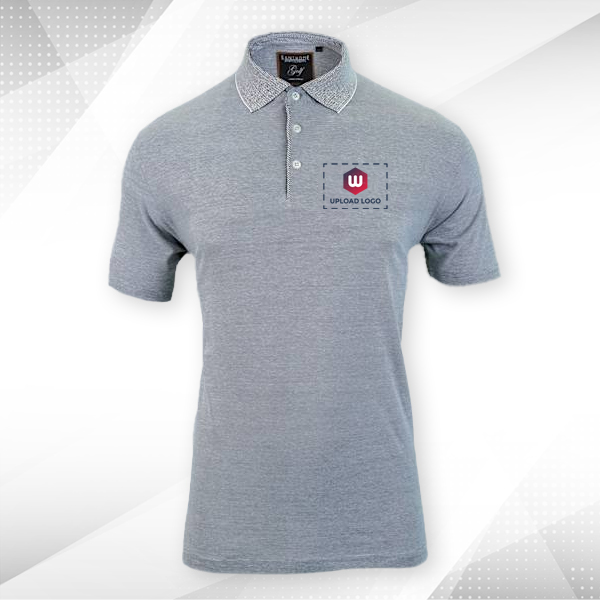 Classic Golf Polo T-shirt for Men Grey – Customize Logo Left Chest-0