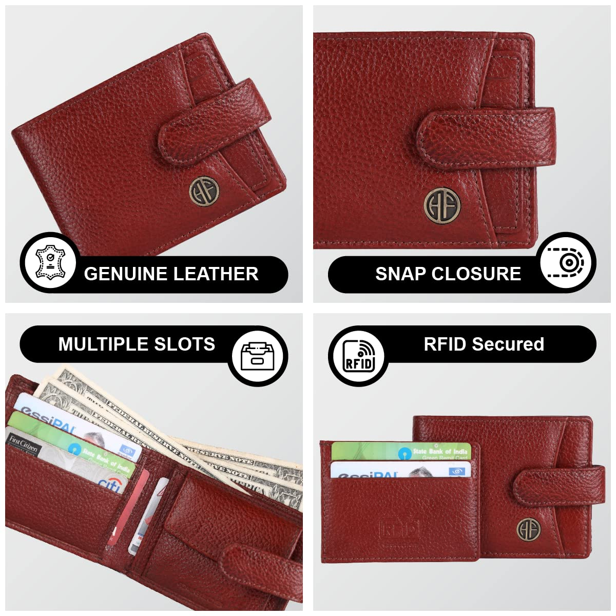 HF Men's Executive Leather Gift Set – Wallet, Keychain & Pen | Premium Corporate Gift (Breeze Brown)-5