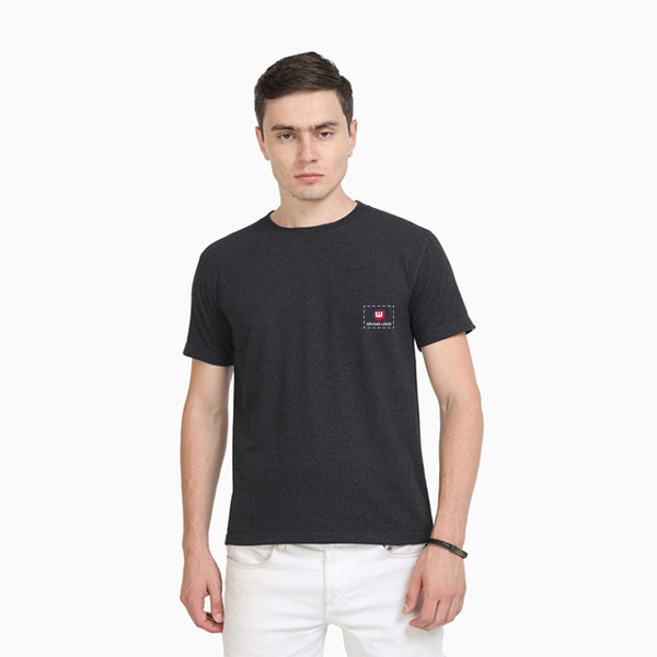 Caslay Crew Neck T-Shirt (Charcoal Melange)-0