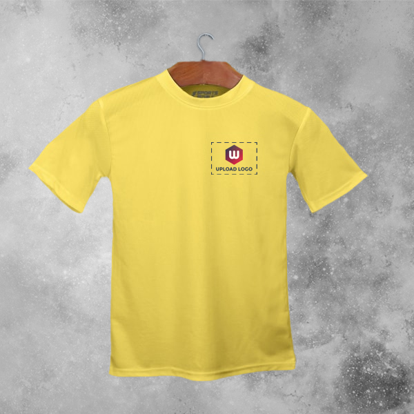 ACTI-RUNN Premium Men's Polyester T-Shirt (Lemon Yellow)– Custom Logo-3