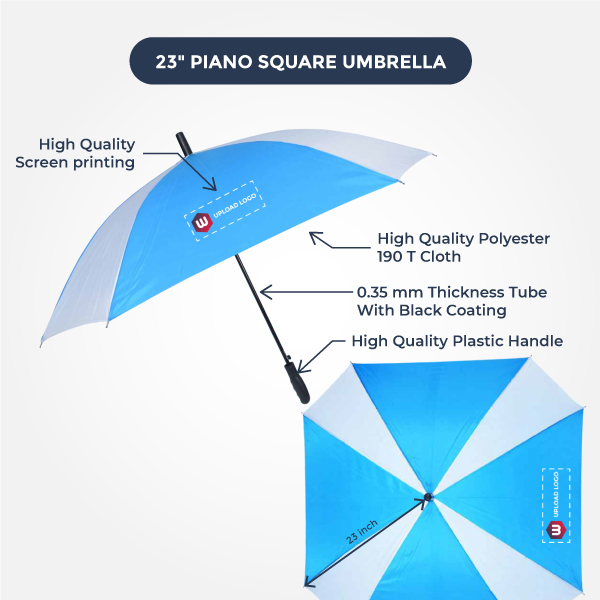 Piano Square Umbrella – Stylish & Durable 23″ Inch-1