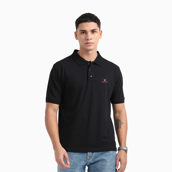 Caslay Organic Polo T-Shirt (Black)