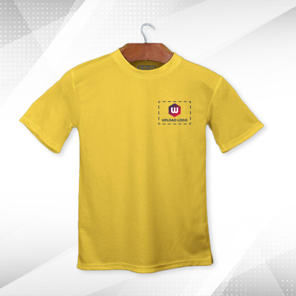 ACTI-RUNN Premium Men's Polyester T-Shirt (Golden Yellow)– Custom Logo-3