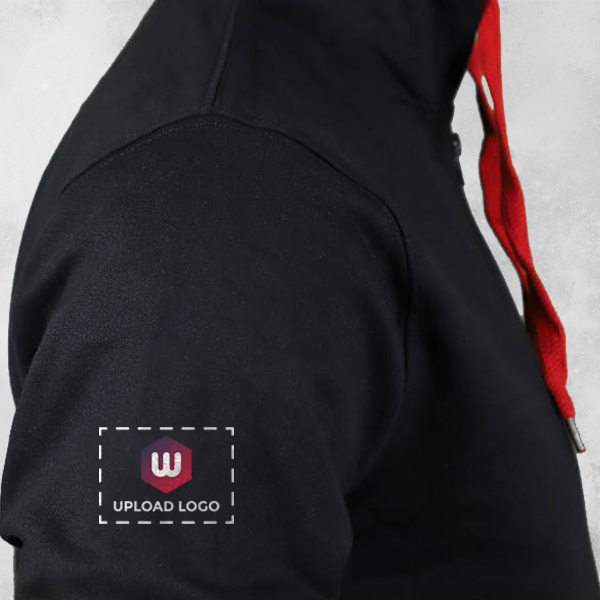 Customizable Cotton Hoodie with Zipper-2