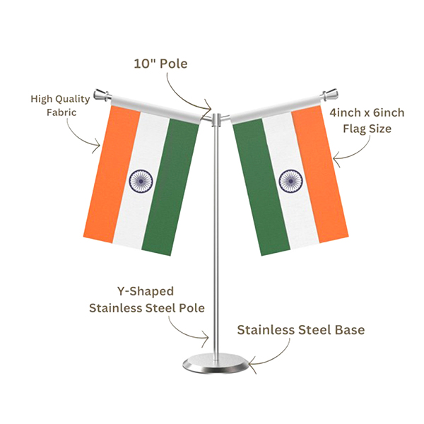 Custom Y Shape Table Flag with Stand-4