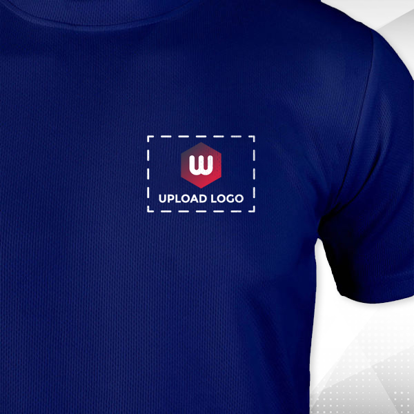 ACTI-RUNN Premium Men's Polyester T-Shirt (Navy Blue)– Custom Logo-1