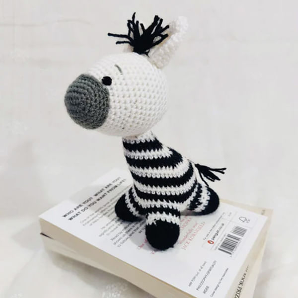 Crochet Handmade Baby Zebra Toy-0