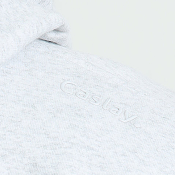 Caslay Zippered Hoodie (White Melange)-4