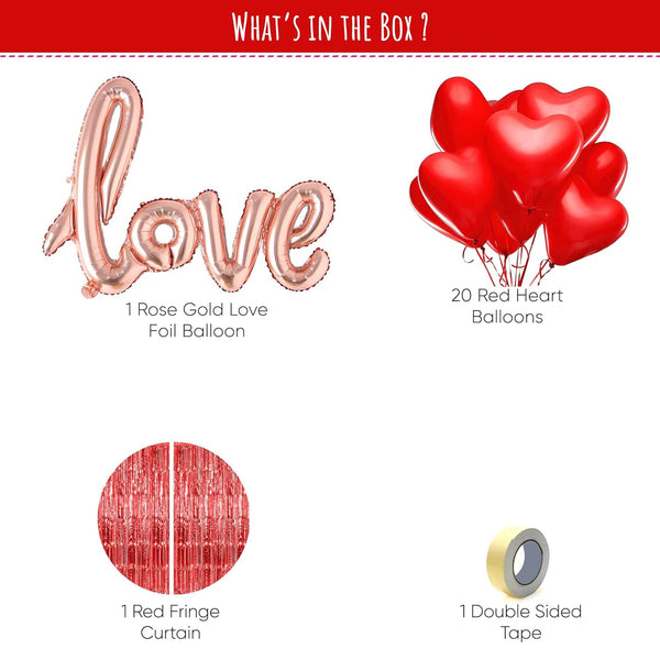 Couples' Love & Heart Foil Balloon Decoration Kit-2