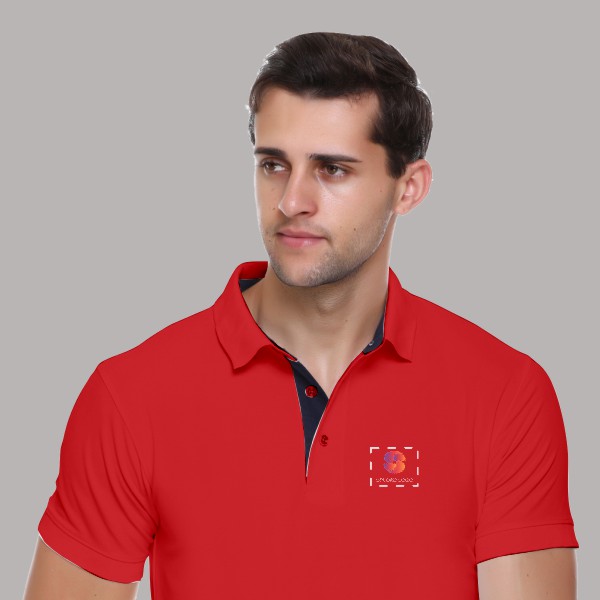 Winbarg Polo T-shirt for Men (Red)-1