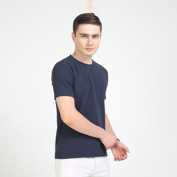 Caslay Crew Neck T-Shirt (Navy Blue)-3