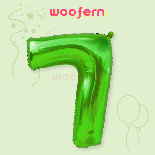 Foil Balloon Number 7 Green 16 inch-0