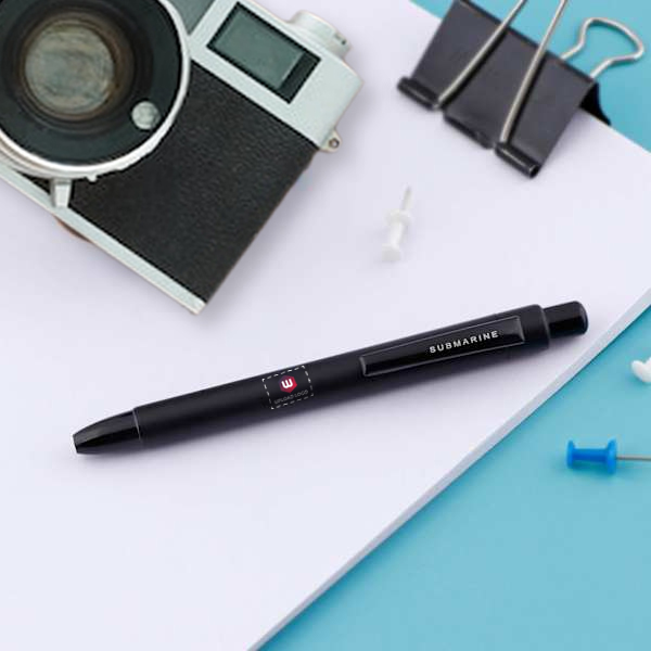 Submarine Full Black Ballpoint Pens - Customized Logo-2