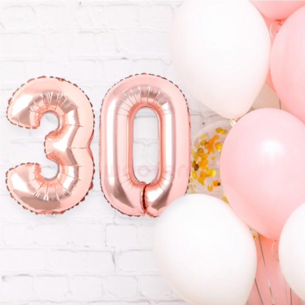 Rose Gold Foil Balloon Number 3 -16 inch-1