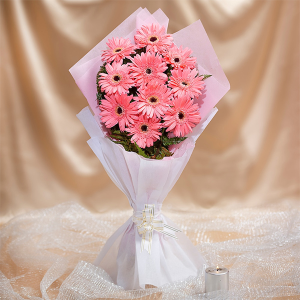 Lovey Pink Gerbera Bouquet-2