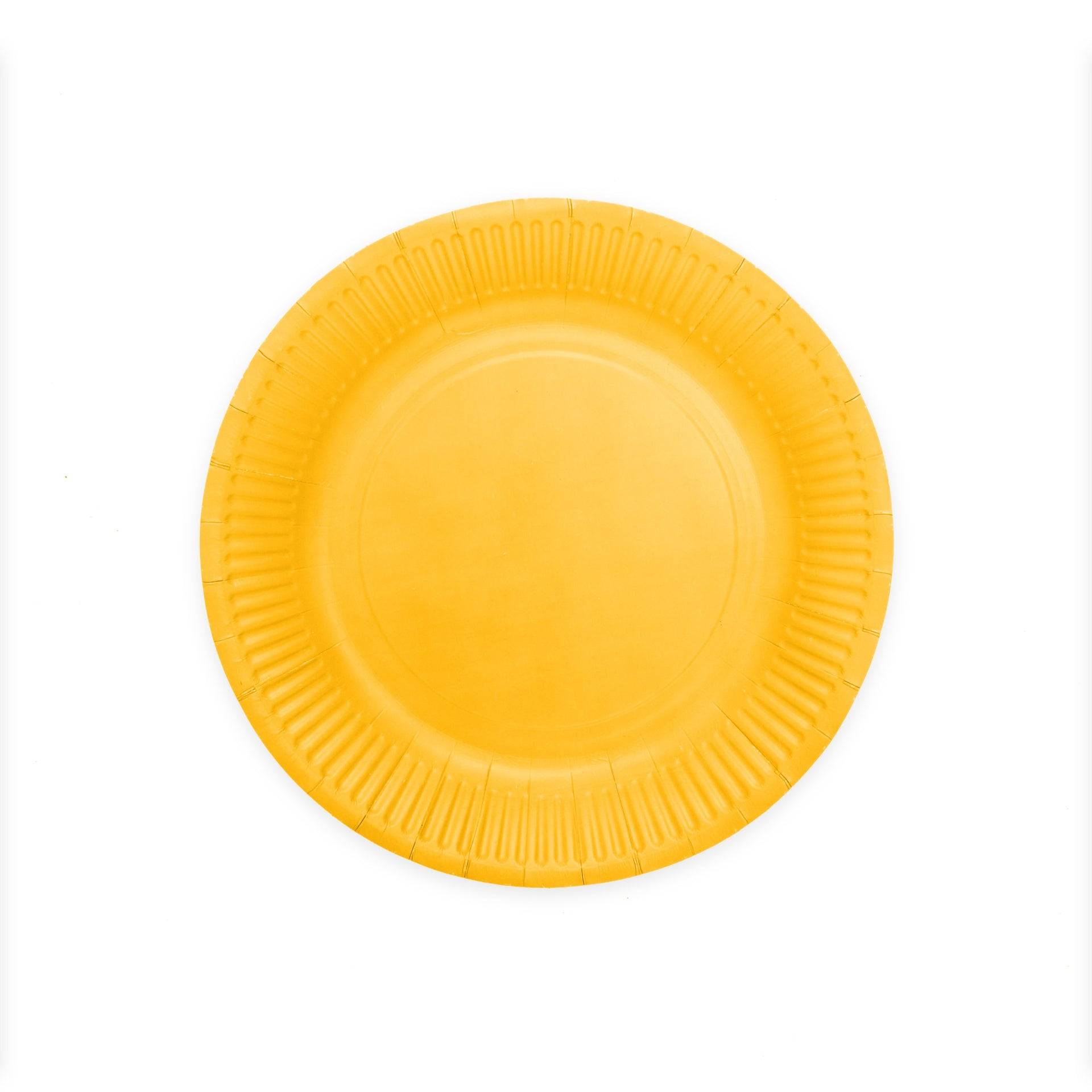 Premium Yellow Paper Plates - 9 Inches - 8-Pc