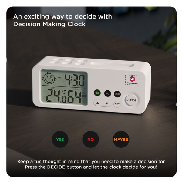 EO Decider Multifunctional Digital Clock - White-1