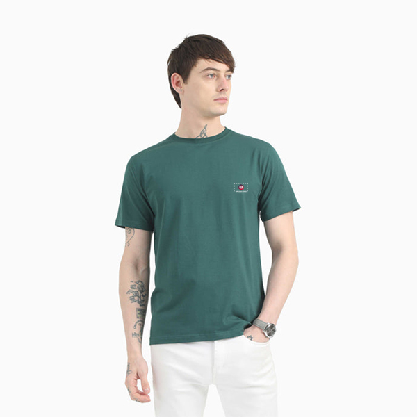 Caslay Organic Crew Neck T-Shirt (Forest Green)