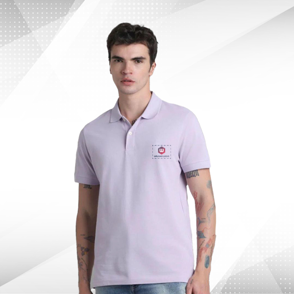 Jack & Jones Plain Polo Purple T-shirt - Custom Logo