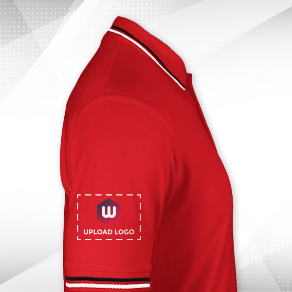 AWG Sport Giza Polo T-shirt for Men Red – Custom Logo Left Chest & Right Arm-1