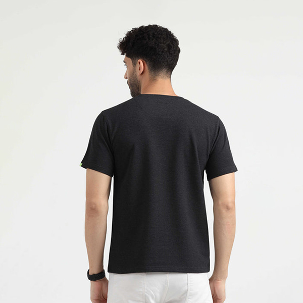 Caslay Sweat Tee (Charcoal Melange)-2